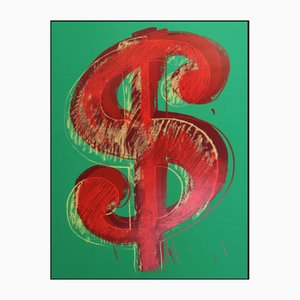 Sunday B. Morning after Andy Warhol, Dollar Green, Silkscreen Print, Framed