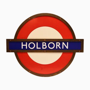 Estación de metro Holborn Roundel, 1950