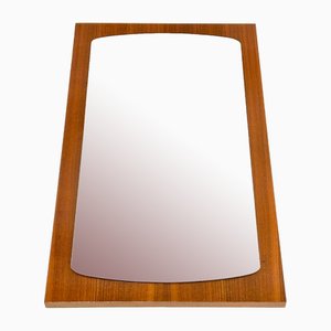 Specchio da parete Mid-Century in teak, anni '70