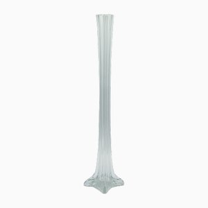 Tall Vintage French Stem Vase in Glass, 1950