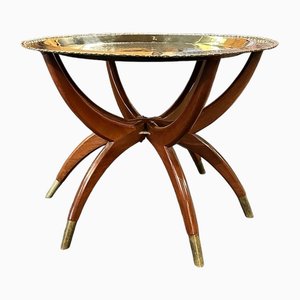 Mesa de centro plegable Hong Kong con bandeja extraíble, 1975. Juego de 2