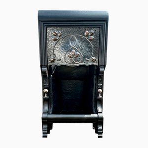 Victorian Art Nouveau Cast Iron Fireplace