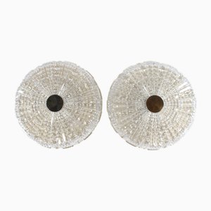 Lampade da soffitto vintage di Carl Fagerlund per Orrefors, Svezia, anni '60, set di 2