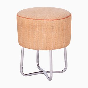 Bauhaus Hocker aus Verchromtem Stahl, 1930er