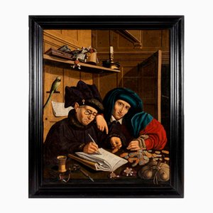 After Marinus van Reymerswaele, Tax Collectors or Publicans, 17th-18th Century, Oil on Canvas