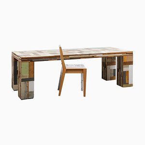 Desk in Oak with Chair by Piet Hein, Set of 2