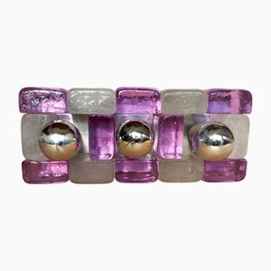 Albano Poli zugeschriebene Murano Glas Deckenlampe für Poliarte, 1970er
