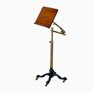 Leggio vittoriano Carters in ottone e ghisa, fine XIX secolo