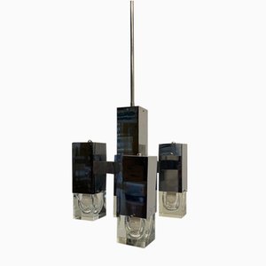 Vintage Chandelier attributed to Sciolari, 1970s