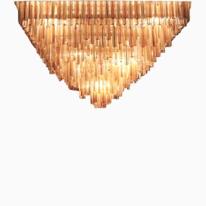 Vintage Kronleuchter aus Muranoglas & Messing, 1970er