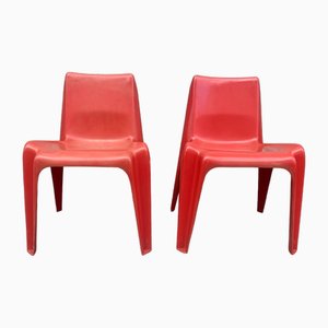 Set of Space Age Red Chairs by Helmut Bätzner for Bofinger