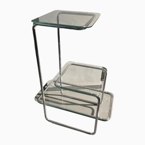 Mesa de flores con vidrio transparente