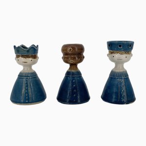 Portacandele i tre re di Gerald & Gotlind Weigel per Weigel Ceramics, Germania Ovest, anni '60, set di 3