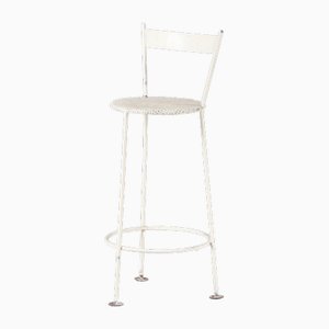 Vintage Children's Stool in Perforated Metal, 1950s