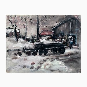 Magdalena Spasowicz, Backyard, Oil on Canvas