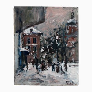 Magdalena Spasowicz, Warsaw: The Old Town, Oil & Acrylic on Cardboard, 2005