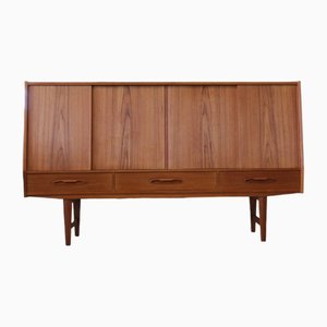 Danish Highboard in Teak with Bar Cabinet, 1960s