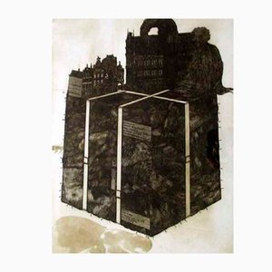 Rafal Strent, A Parcel (Grand-Prace in Brussels), Etching on Paper, 1977