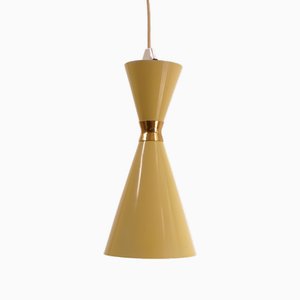 Yellow Diabolo Hanging Lamp from Bag Turgi, 1950s
