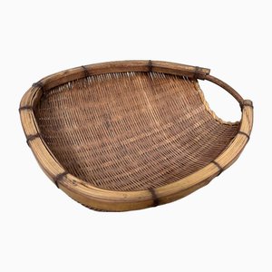 Japanese Kago Zaru Drying Basket in Bamboo, 1970s