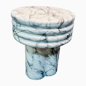 Tavolino in Ceramica Resinata Simil Marmo