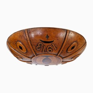 Handcarved Wedding Wood Bowl, 1913