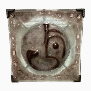 Lámpara de pared vintage de cristal de Murano de Mazzega, Italia, años 70