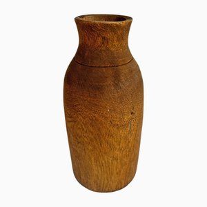 Rustikaler Vintage Tutsi Topf aus Holz, 1960er