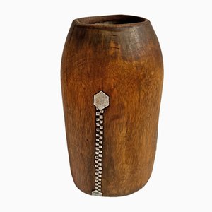 Vintage Tutsi Topf aus Holz, 1960er