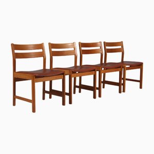 Dining Chairs in Oak attributed to Kurt Østervig, 1970s, Set of 4