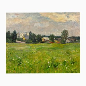 Boris Mikhailovich Lavrenko, Landscape, Oil on Canvas, 1990s