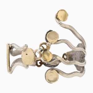 Bracciale a forcella in argento moderno, Francia
