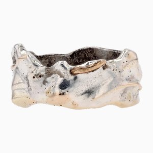 French Modern Silver Bangle Ring