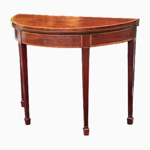 Mesa de té Demi-Lune George III de caoba
