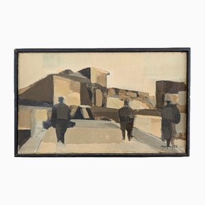 Ivar Morsing, Spanish Walks, Huile sur Panneau, Encadrée