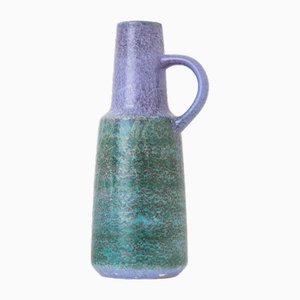 Vintage Mint & Purple Ceramic Vase from Veb Haldensleben, 1960s