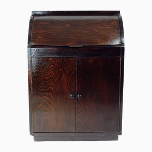 Sideboard with Bent Plywood Sliding Top, Czechoslovakia, 1950s