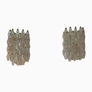 Large Poliedri Wall Lamps by Carlo Scarpa for Venini, 1958, Set of 2