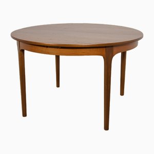 Table de Salle à Manger Ronde à Rallonge Mid-Century en Teck de Nathan, 1960s
