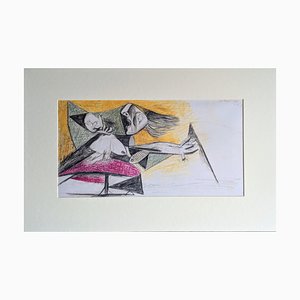 Pablo Picasso, Mujer y niño II: Boceto preparatorio para Guernica, Litografía