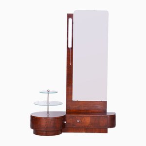 Miroir de Rangement Art Déco en Noyer, République Tchèque attribué à Halabala pour Up Závody, 1920s