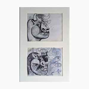 Pablo Picasso, Bulls: Preparatory Sketches for Guernica, Lithograph