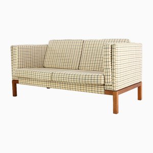 Divano vintage in lana e teak, Danimarca, anni '60