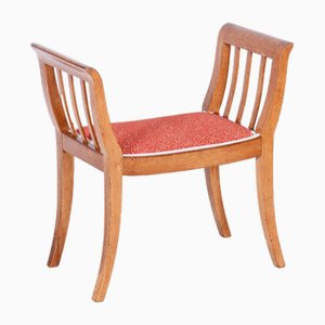 Czech Art Deco Stool in Oak, Early 20th Century