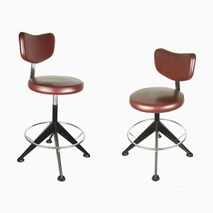 Chrome-Plated Metal and Skai Swivel Stool from Velca, 1970s