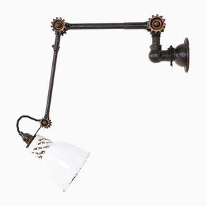 Early Cogged Two-Armed Wall Lamp from Dugdills