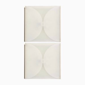 Lámparas de pared Clessidra posmodernas de Bobo Piccoli para Fontana Arte, Italia, años 70. Juego de 2