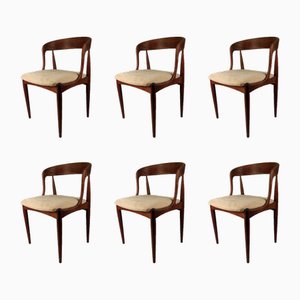 Teak Dining Chairs by Johannes Andersen for Uldum Møbelfabrik, Restored with Customizable Reupholstery, 1960s, Set of 6