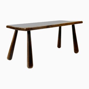 Table Basse Mid-Century Rustique en Bois