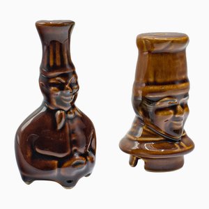 Englischer Vintage Trichter Duo aus Keramik, 1970er, 2er Set